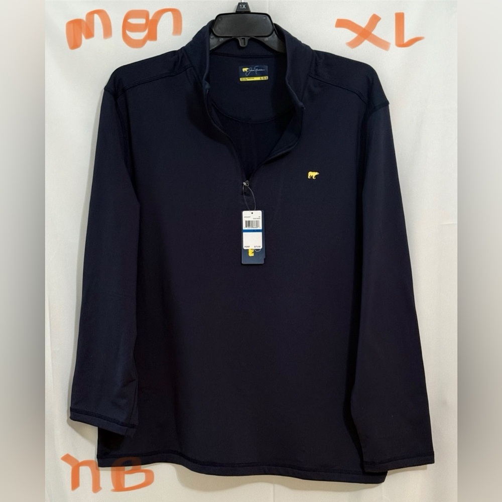 Blue Quarter-Zip Sweatshirt with Logo Detail
